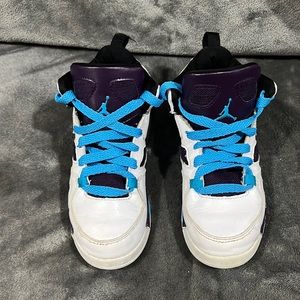 Nike Jordan Flight Club 91 Kids Sz 13C Wht/Blue/Purple #555470-105 EUC